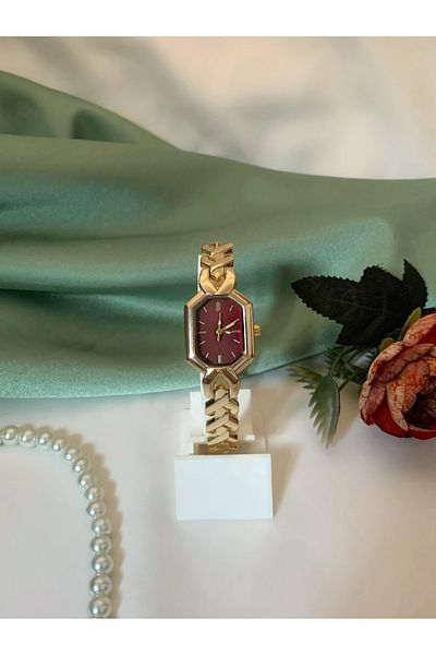 chaoyada Straw Cord Hexagon Case Vintage Women's Watch in Box