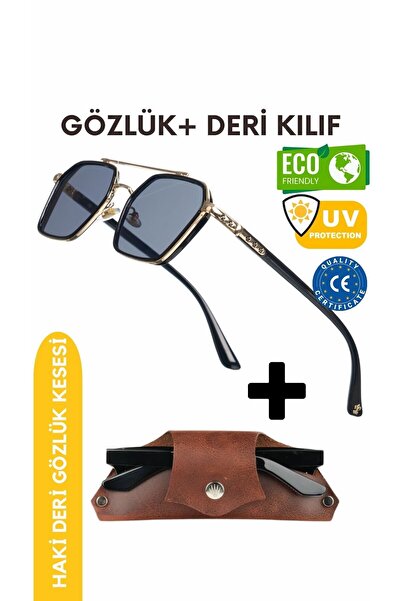 WATCHOFROYAL Royal Eyewear Re0039 Gold- Siyah Güneş Gözlüğü