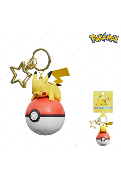 Takara Tomy لعبة نموذجية أصلية من بيكاتشو بوكيمون، بيكاتشو بولباسور، بيبلوب سايدك، سلسلة مفاتيح مضيئة 6-7 سم