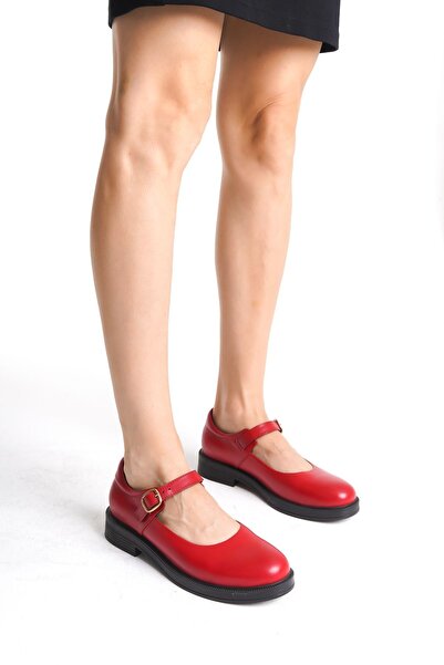 ERNİLA Ernila Shoes Hakiki Deri Kadın Baretli Loafer Ayakkabı