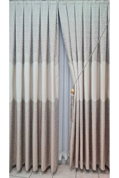 ISSA TEKSTIL Issa Pano Fon Perde Vizon (((tek Kanat)))(sık Pıle)(en 100 X 250...