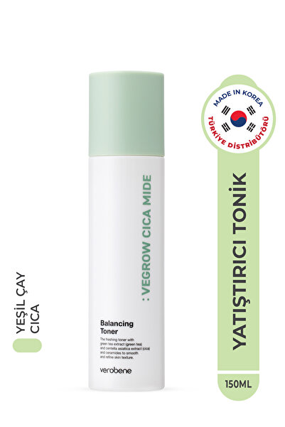 VEROBENE Vegrow Cica Mide Balancing Toner Arındırıcı Dengeleyici Vegan Yeşil ...