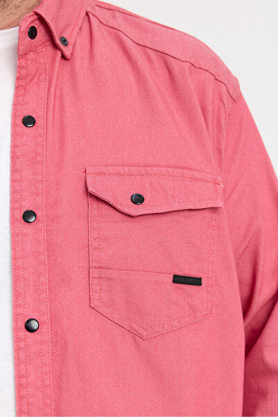 YXC Slim Fit Men's Denim Shirt Light Powder