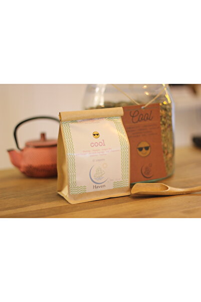 Haven Herbs & Blends Cool 50 gr | Ahududu Yaprağı - Skullcap - Papatya - Hibisküs - Vanilya - Gül | Bitki Çayı