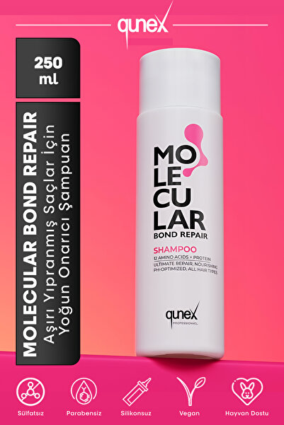 Molecular Bond Repair Aşırı Yıpranmış Yanmış Saçlar İçin Yoğun Onarıcı Sülfatsız Moleküler Şampuan 250ml