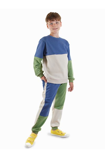 Denokids Color Blocked Boys Tracksuit Set