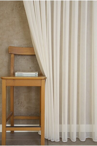 MASSARELLI Pamuk Dokulu Tül Krem 1-2,5 Orta Sık Pile