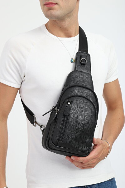 en deri Siyah Omuz Çantası Şık Çok Bölmeli Erkek Çapraz Çanta Erkek Omuz Çantası