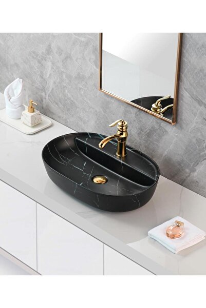 harmeh TEZGAH ÜSTÜ ÇANAK LAVABO H102 61X41*13 CM