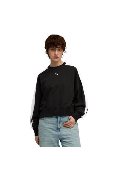 Puma 633439-01 T7 Over-Oversized Crew Women's Jacket Black