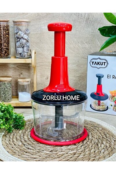 YAKUT 3 Bıçaklı Manuel Doğrayıcı El Rondosu El Blenderi El Basmalı Rondo Renk...