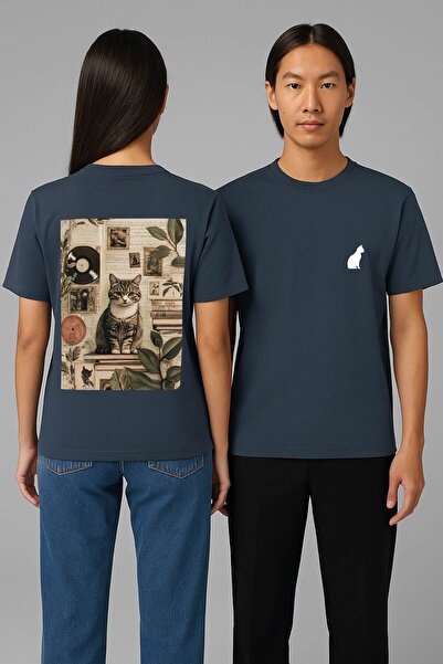 By Caspita Fashion Lenithra mačka Leđa Štampano Unisex Oversize kroj Dimljeno...