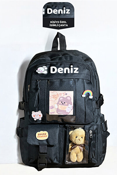 Zebra Konsept Kişiye Özel Isimli Kore Tarzı Okul Çantası Kız Ve Erkek Çocuk S...