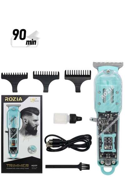 ROZIA ماكينة تشذيب الشعر الاحترافية - ماكينة تشذيب الشعر واللحية على شكل حرف ...
