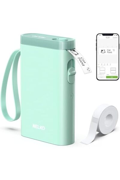 Nelko Labeling Machine with Tape, Bluetooth Label Printer P21, Mini Wireless Labeling Machine with M