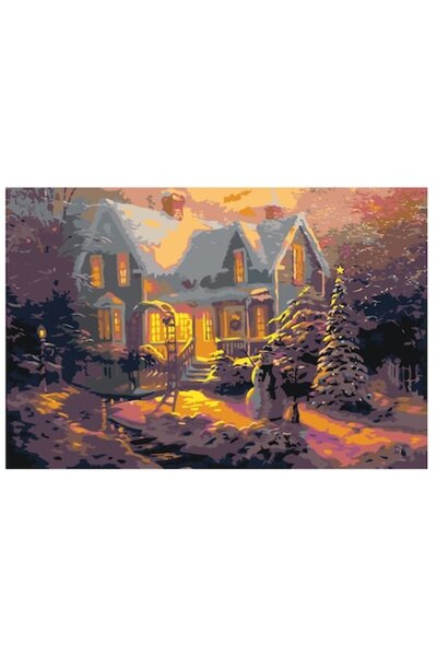 Painting by numbers Set pictura pe numere Peisaj de iarna FM000001