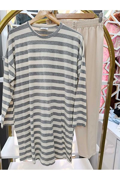 ALMİNA Pocketed Cotton Viscose Tunic
