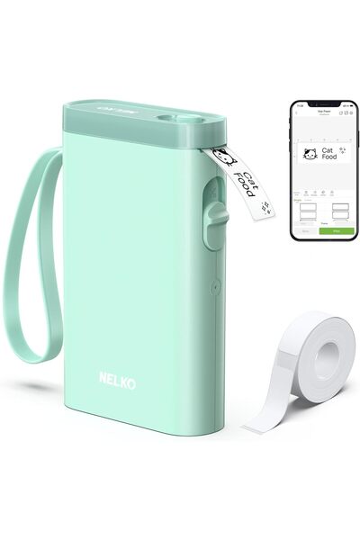Nelko Labeling Machine with Tape, Bluetooth Label Printer P21, Mini Wireless Labeling Machine with M