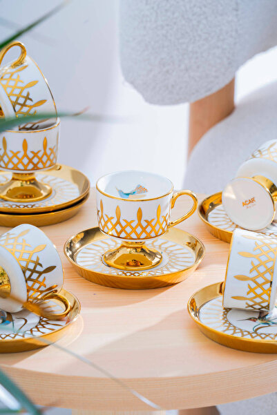 ACAR Leoni Coffee Cup Set for 6 People - 90 ml