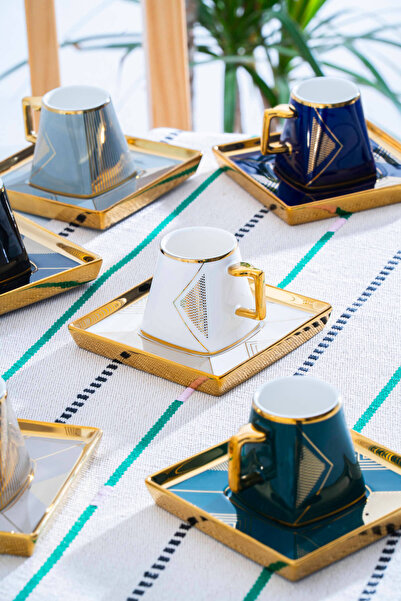 ACAR Rosemary 6 Kişilik Kahve Fincan Takımı - 90 ml