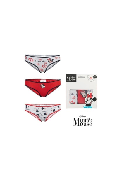 Minnie Mouse Set chiloti pentru fete, 3 perechi, 100 % bumbac, multicolor, Disney, Minnie Mouse