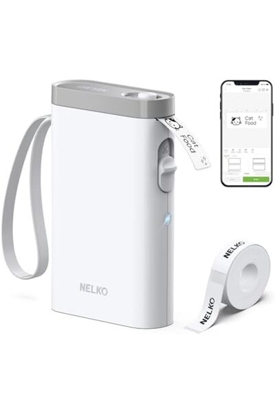 Nelko Bluetooth P21 Self-Adhesive Label Printer, Portable Wireless Mini Labelling Device for iOS And