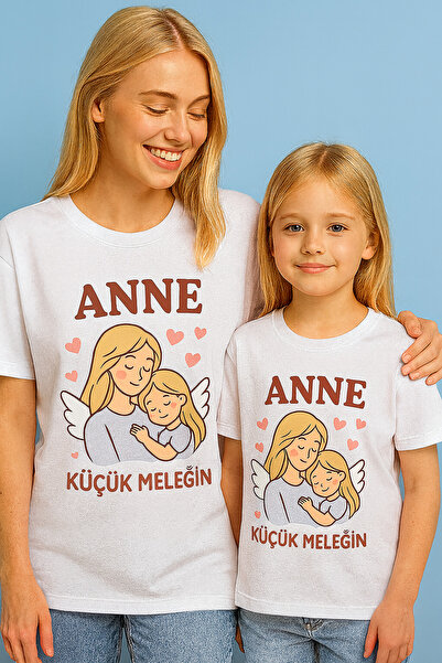 SVART WEAR Angel Mother Daughter Kids Combination T-Shirt Set 100% Cotton Oversize T-Shirt Twin (Single Price)
