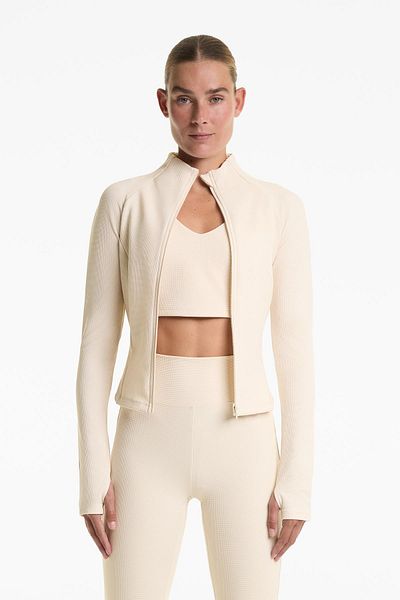 Oysho Light warm technical waffle jacket