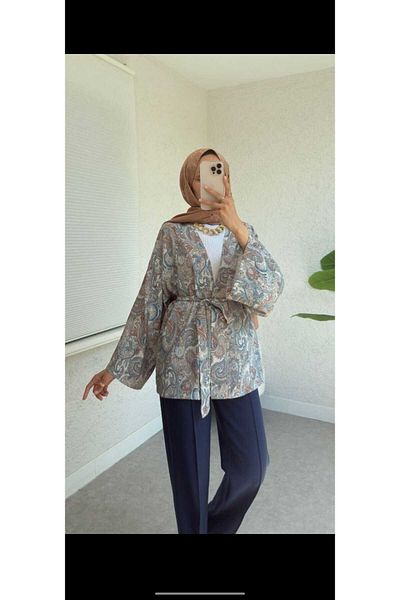 ALMİNA Ethnic Pattern Kimono