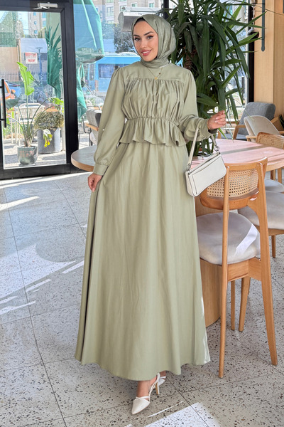 Tesettür Diyarı Gathered Detailed Skirt Shirt Hijab Suit