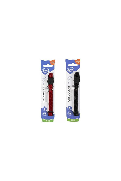 Duvo Plus طوق قطط Duvo+ بتصميم مربعات ريترو من النايلون بألوان متنوعة 20-30 سم / 10 مم