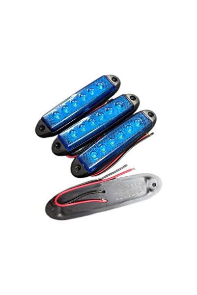 OTO SÜSLEN İSTANBUL 6lı Parmak Led 4li Mavi