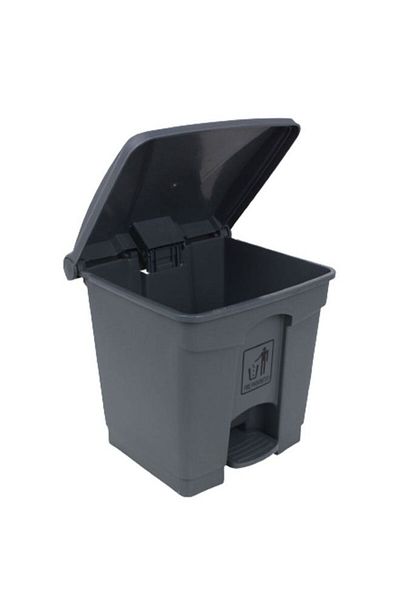 Generic Heavy Duty Pedal Waste Bin Gray 30L
