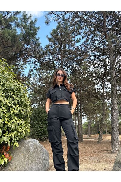 eBaa fashıon KARGO CEPLİ DENIM CEKET PANTOLON ALT ÜST TAKIM