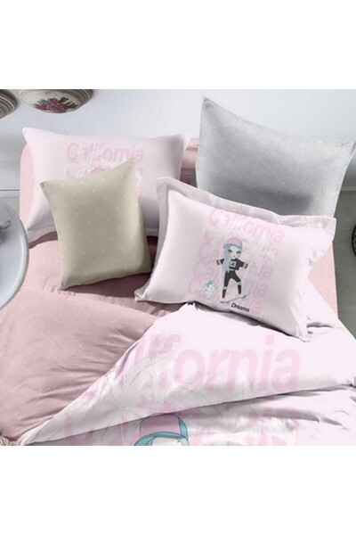 Favourite Vivert Pink Multicolor Print Baby Comforter Set Single, Double 4 Piece Set