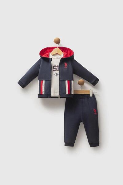U.S. Polo Assn. Kids U.S Polo Assn Usb2537 Baby Boy 3-Piece Set