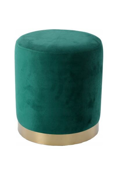 SERSIMO Round stool, upholstered with fabric, load capacity 100 kg, 35x40 cm, green