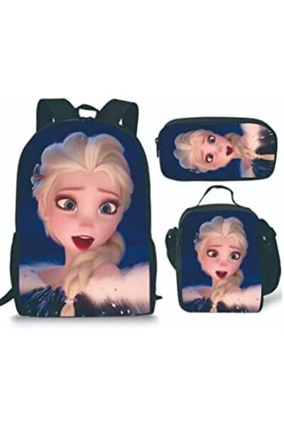 Alcoach حقيبة ظهر إلسا المجمدة للبنات، حقيبة مدرسية، حافظة أقلام، حقيبة ظهر م...
