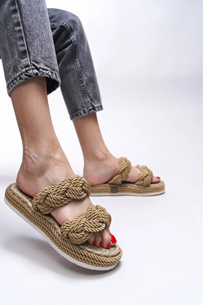 Ernixs Moda Summer Women's Twisted Rope Slippers