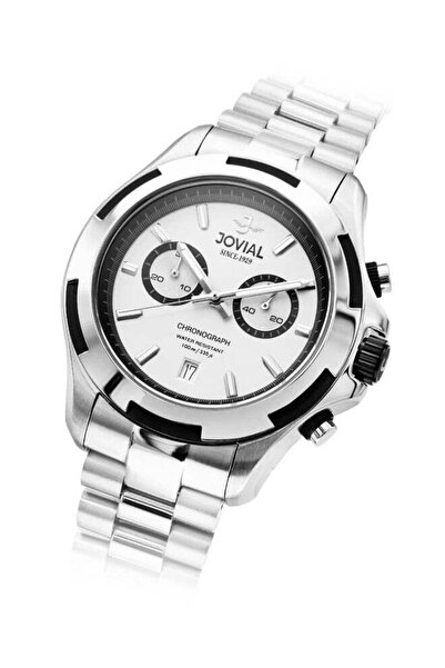 Jovial ساعة رجالية 1555 GSMC 01E - 42 مم، سوار من الفولاذ المقاوم للصدأ، تصمي...