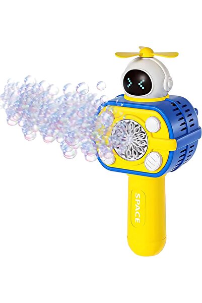 Twisoo مسدس فقاعات كهربائي أوتوماتيكي للأطفال مزود بإضاءة LED - لعبة فقاعات ف...