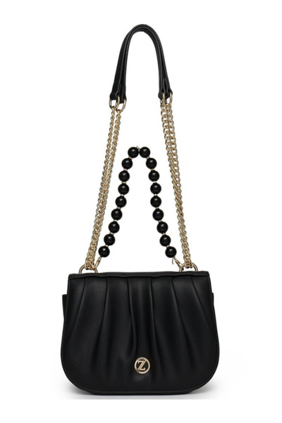 Zühre Chain Strap Bead Detailed Hand and Shoulder Bag Z0030