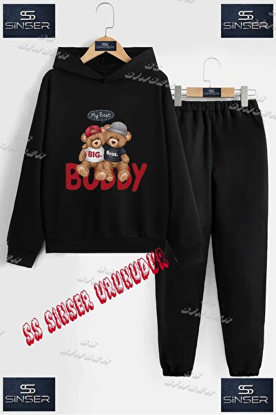 SS SİNSER Set de trening cu hanorac cu imprimeu special pentru copii, unisex,...