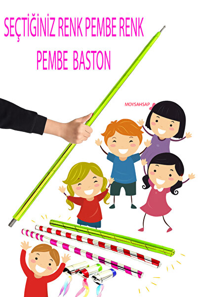 moysahsap party&ahşap Sihirbazlık Oyunu Sihirli Sopa Sihirli Değnek 75 cm Ren...