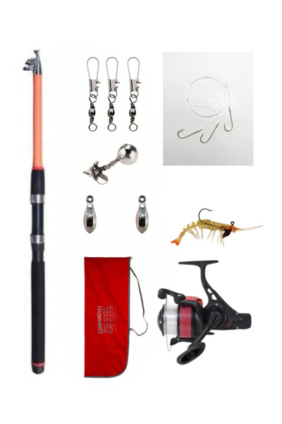 balikavdunyasi 240 Cm Kaliteli Kamış 40 lık Makina Olta Seti Hobi Kıyı Seti Ç...