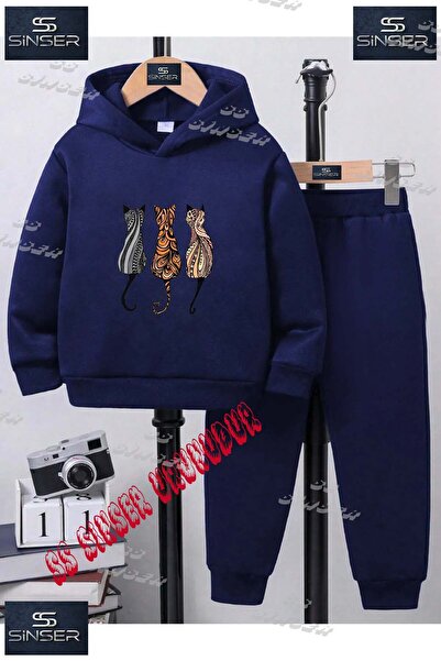 SS SİNSER Set de trening cu hanorac cu imprimeu special pentru copii, unisex,...