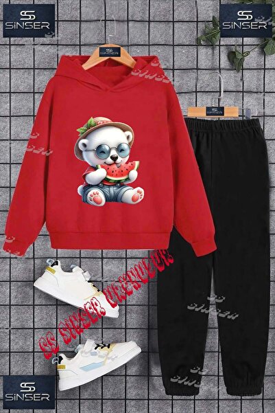 SS SİNSER Set de trening cu hanorac cu imprimeu special pentru copii, unisex,...