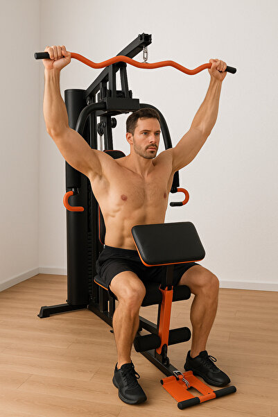 VAYNE 68 Kg Ağırlık Plakalı Çok Fonksiyonlu Ev Spor Aleti | 205x100x200 cm Fu...