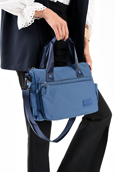 571 Collections Çanta Ultra Hafif Şik ve Su Geçirmez Orta Boy Omuz,El Çantası Mavi Model: (571-13-9L)