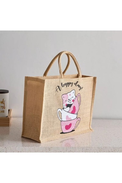 Home Box حقيبة جوت بسحاب من Meadows A Happy Day - 30x38x15 سم